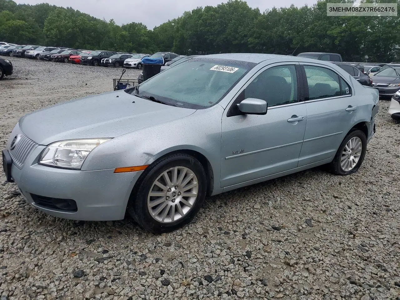 2007 Mercury Milan Premier VIN: 3MEHM08ZX7R662476 Lot: 60293106
