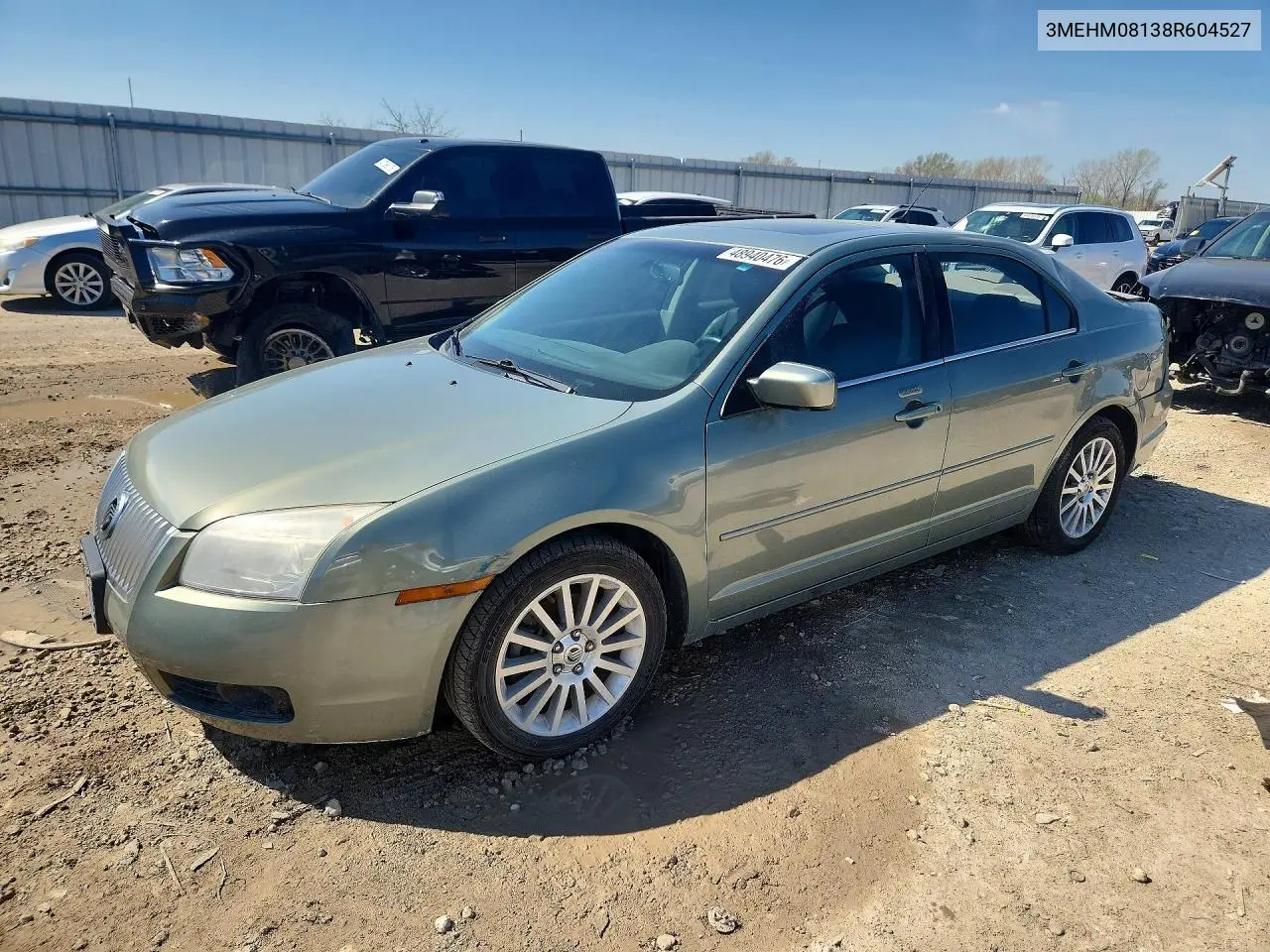 2008 Mercury Milan Premier VIN: 3MEHM08138R604527 Lot: 48940476