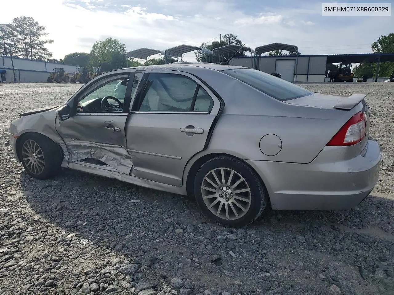 2008 Mercury Milan VIN: 3MEHM071X8R600329 Lot: 49627606