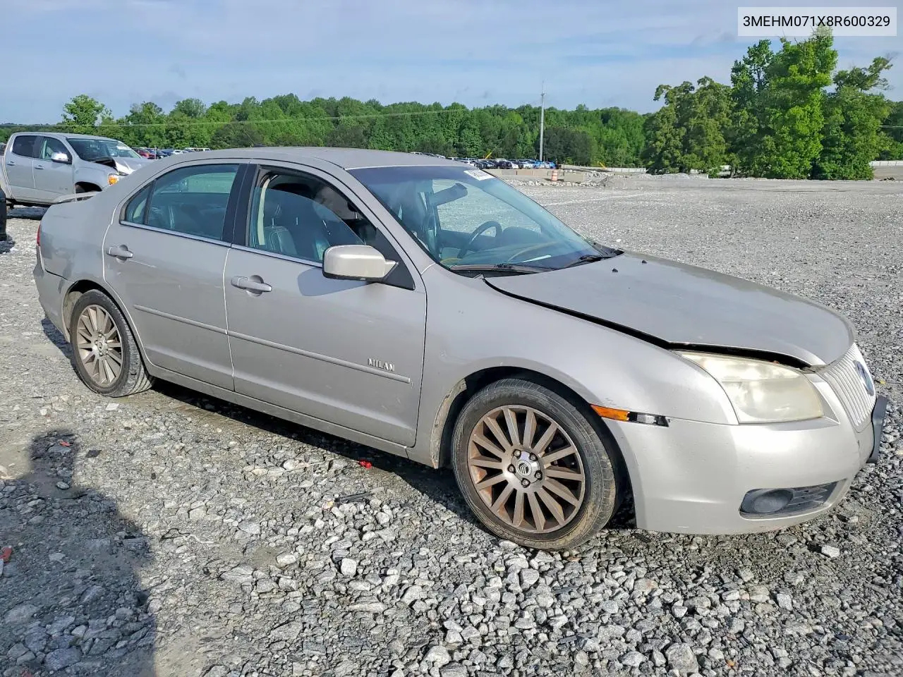 2008 Mercury Milan VIN: 3MEHM071X8R600329 Lot: 49627606