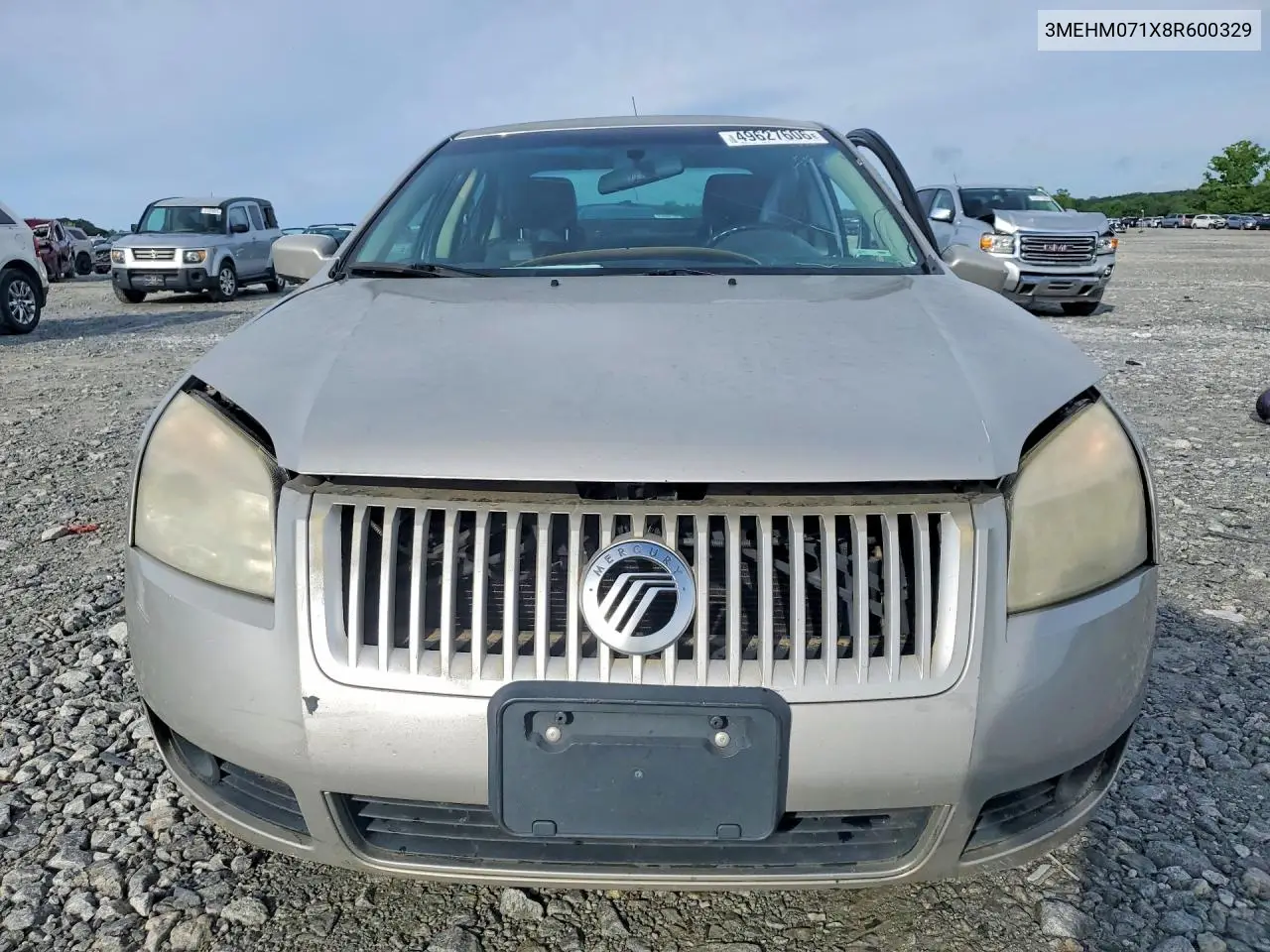 2008 Mercury Milan VIN: 3MEHM071X8R600329 Lot: 49627606
