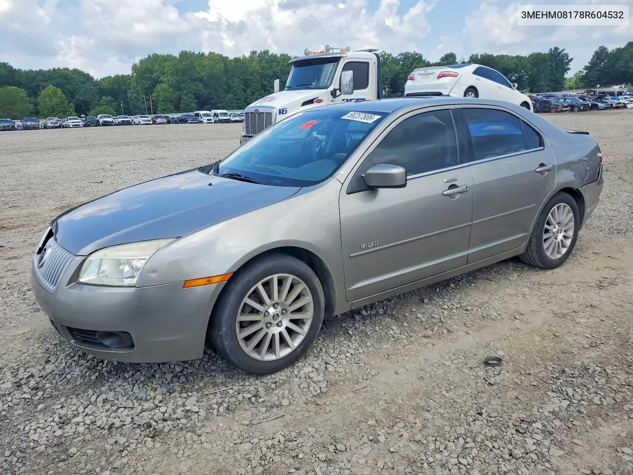 2008 Mercury Milan Premier VIN: 3MEHM08178R604532 Lot: 56257806