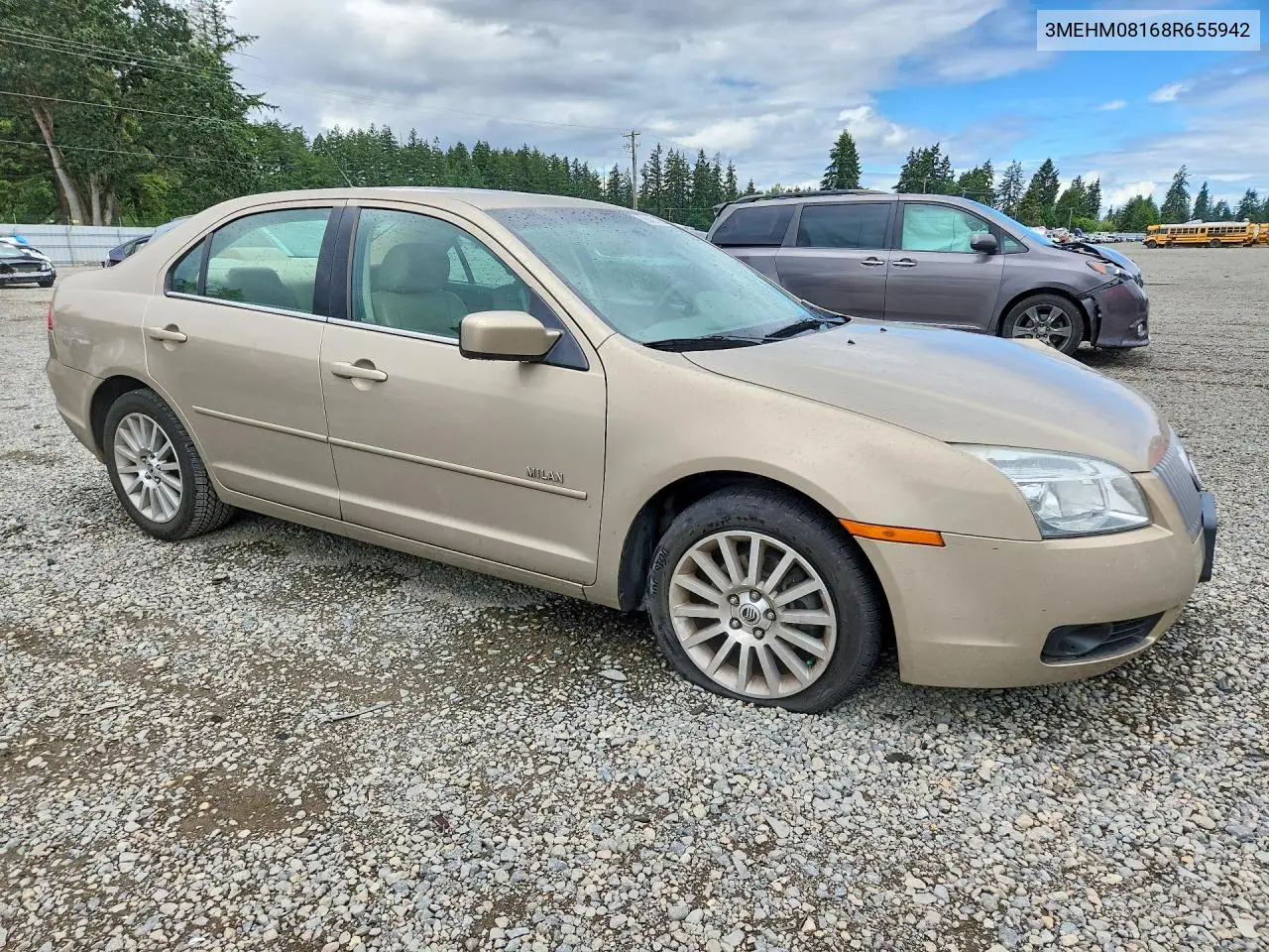 2008 Mercury Milan Premier VIN: 3MEHM08168R655942 Lot: 56453836