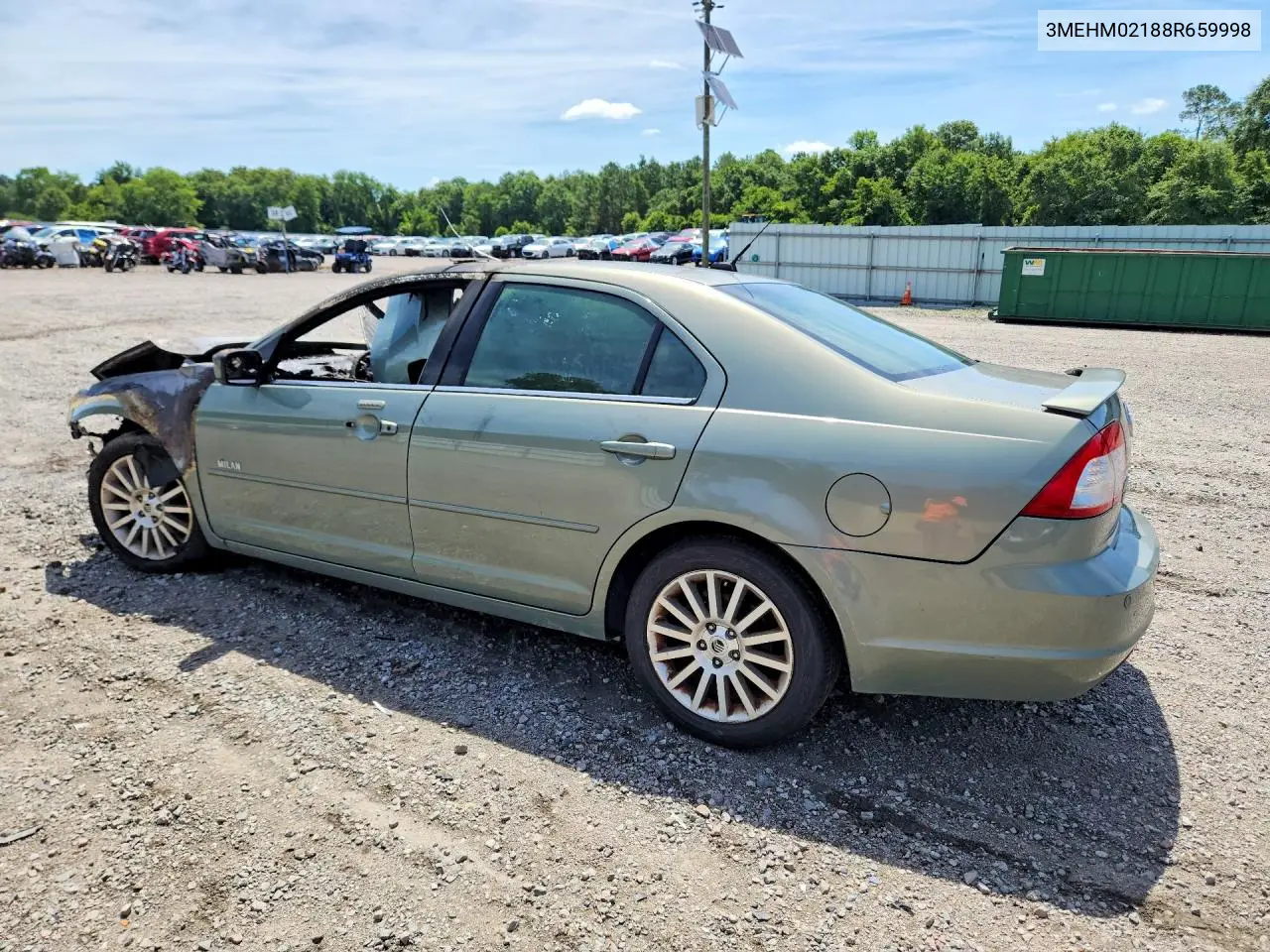 2008 Mercury Milan VIN: 3MEHM02188R659998 Lot: 57236446