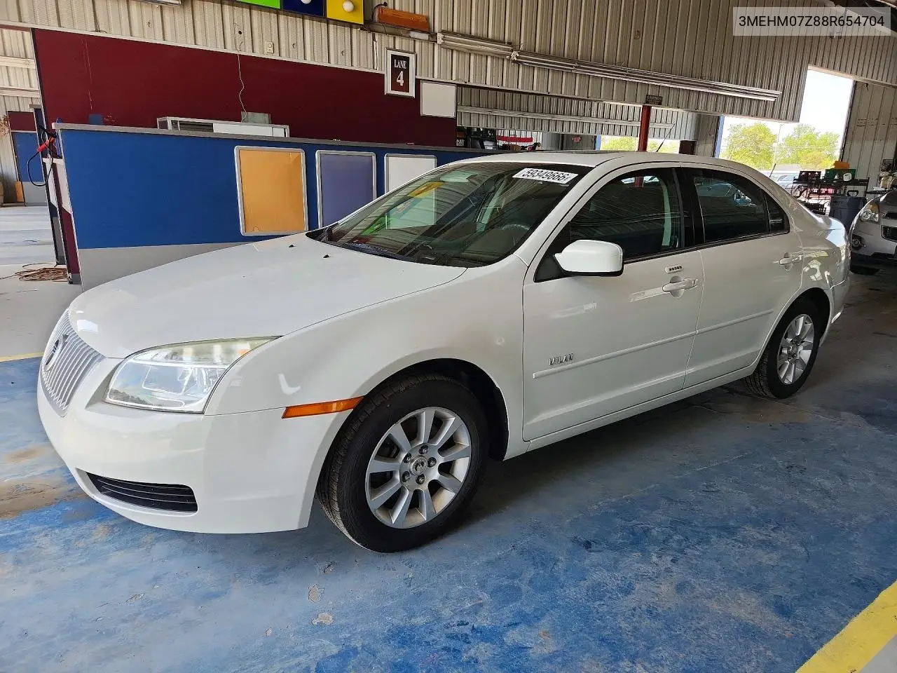 2008 Mercury Milan Premier VIN: 3MEHM07Z88R654704 Lot: 59349666