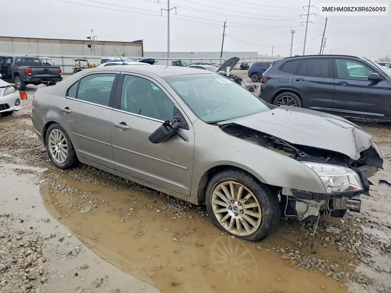 2008 Mercury Milan Premier VIN: 3MEHM08ZX8R626093 Lot: 78503915
