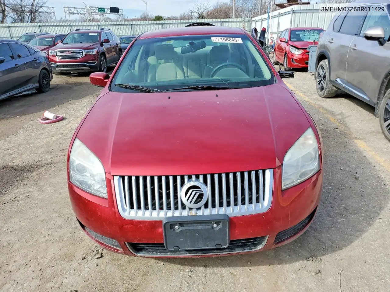 2008 Merc Milan VIN: 3MEHM07Z68R611429 Lot: 79372785