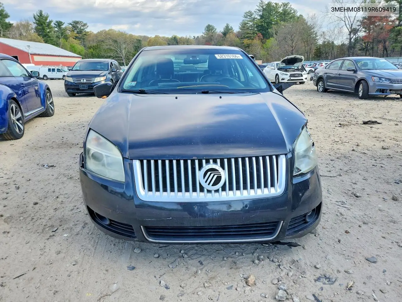 2009 Mercury Milan Premier VIN: 3MEHM08119R609419 Lot: 52310166