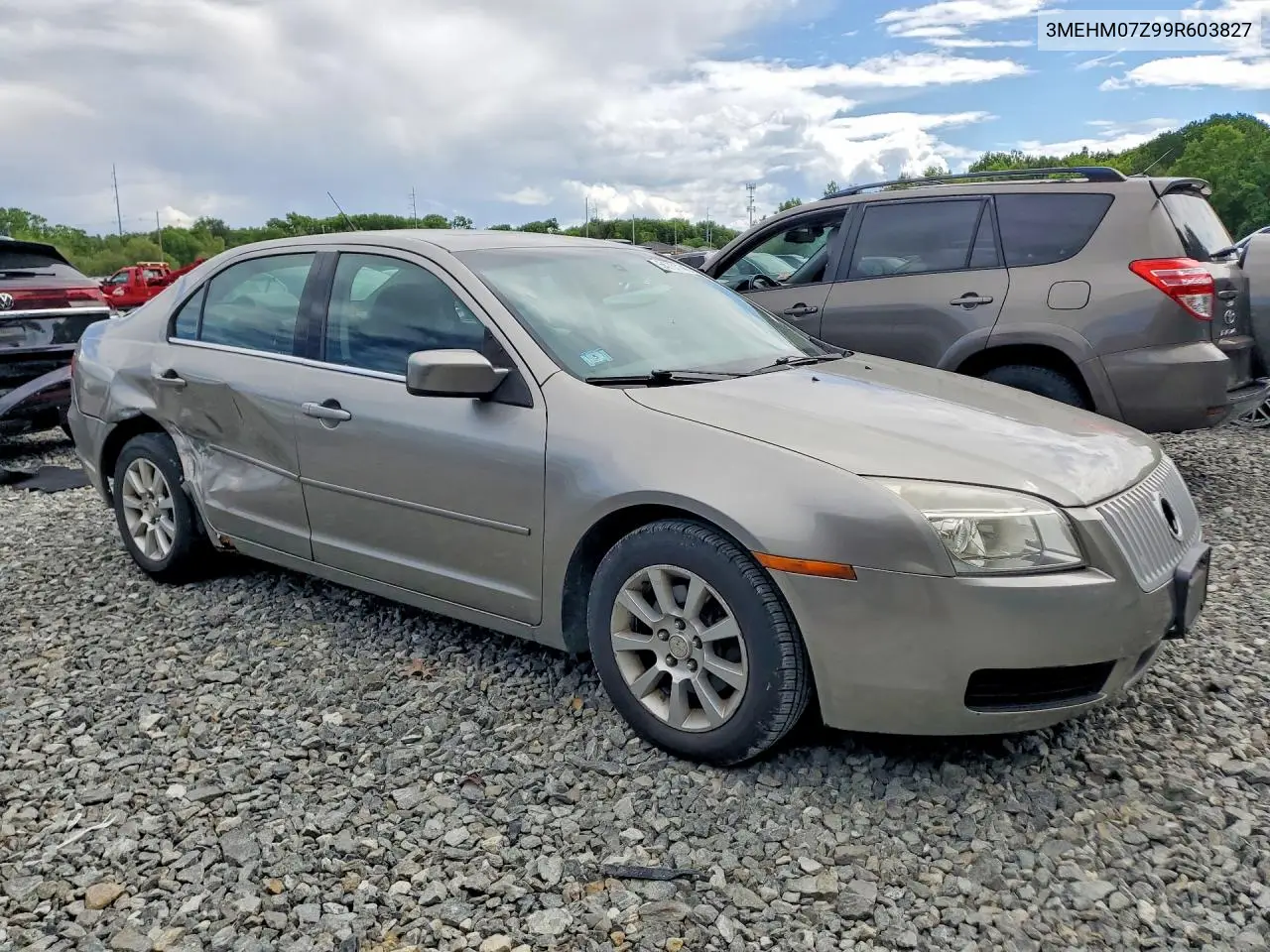 2009 Mercury Milan VIN: 3MEHM07Z99R603827 Lot: 54731146