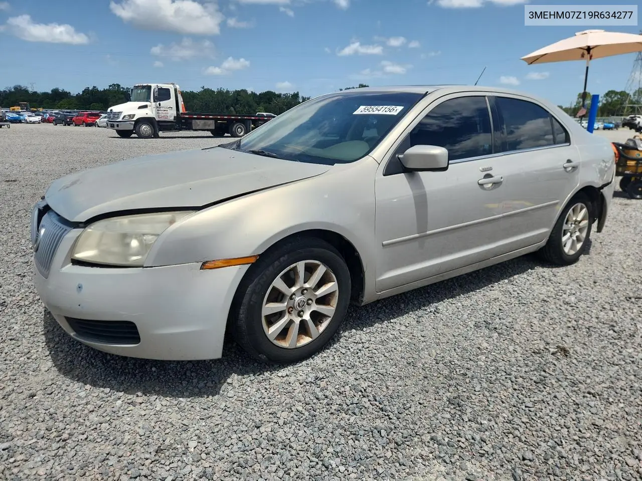2009 Mercury Milan VIN: 3MEHM07Z19R634277 Lot: 59554156