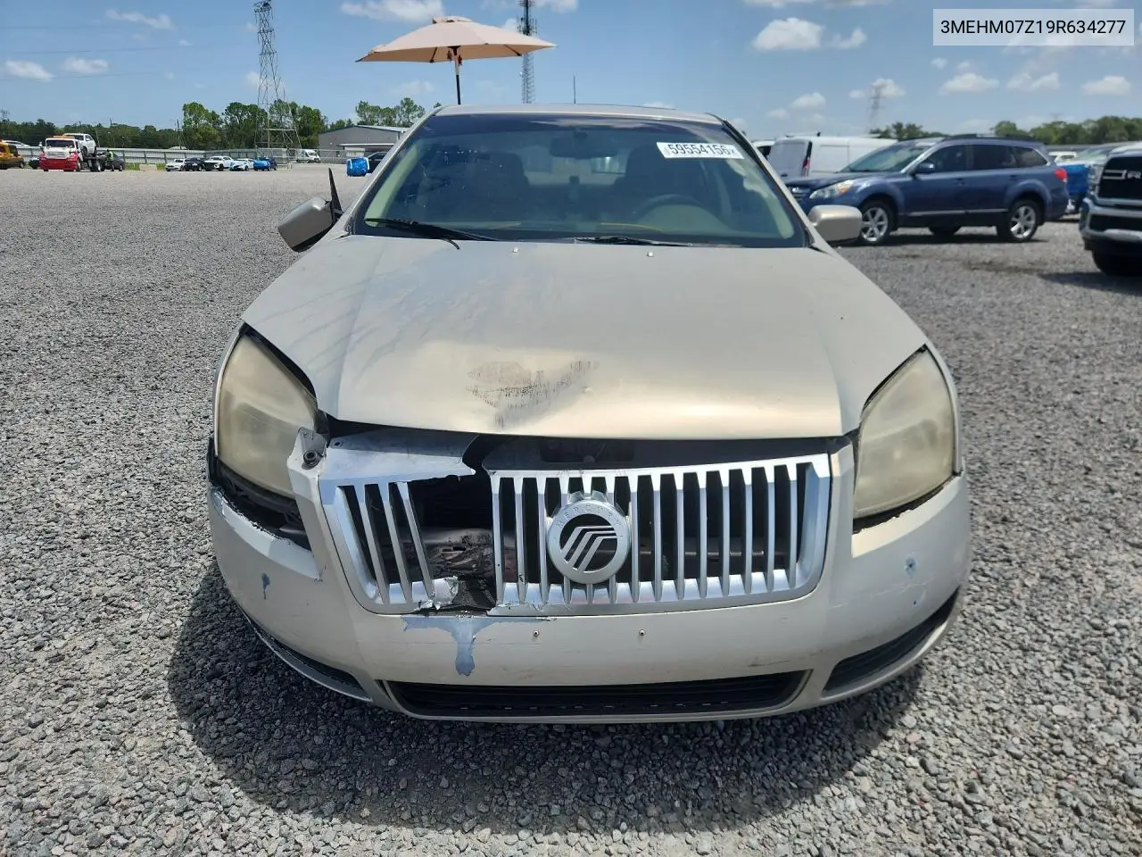 2009 Mercury Milan VIN: 3MEHM07Z19R634277 Lot: 59554156