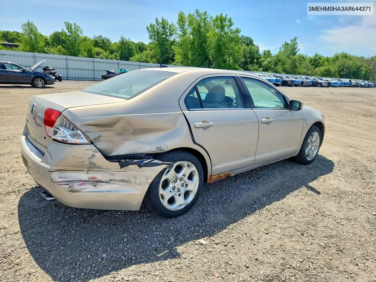 2010 Mercury Milan VIN: 3MEHM0HA3AR644371 Lot: 56074626