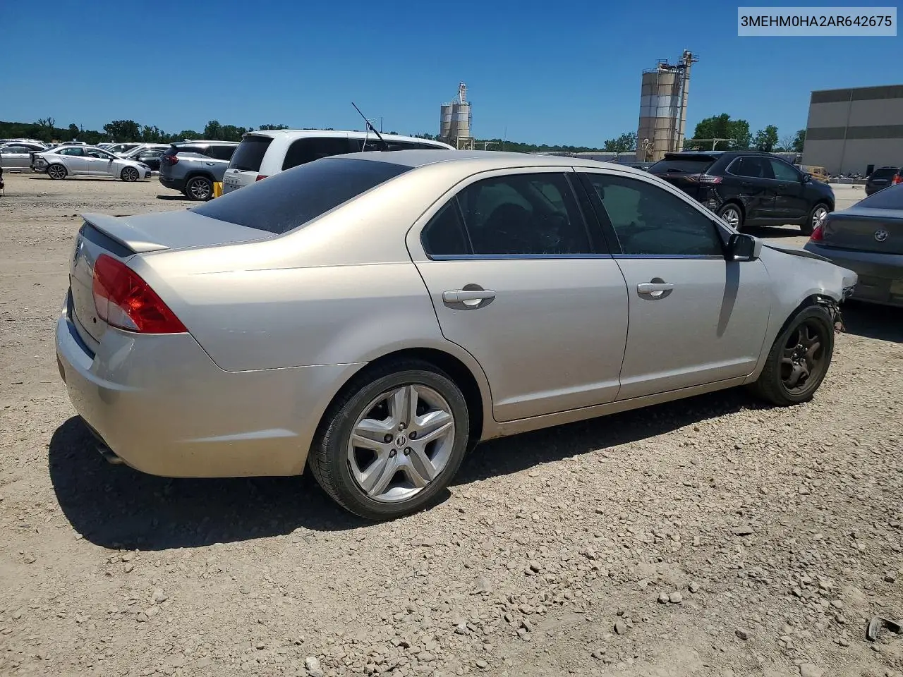 2010 Mercury Milan Fwd VIN: 3MEHM0HA2AR642675 Lot: 57152396