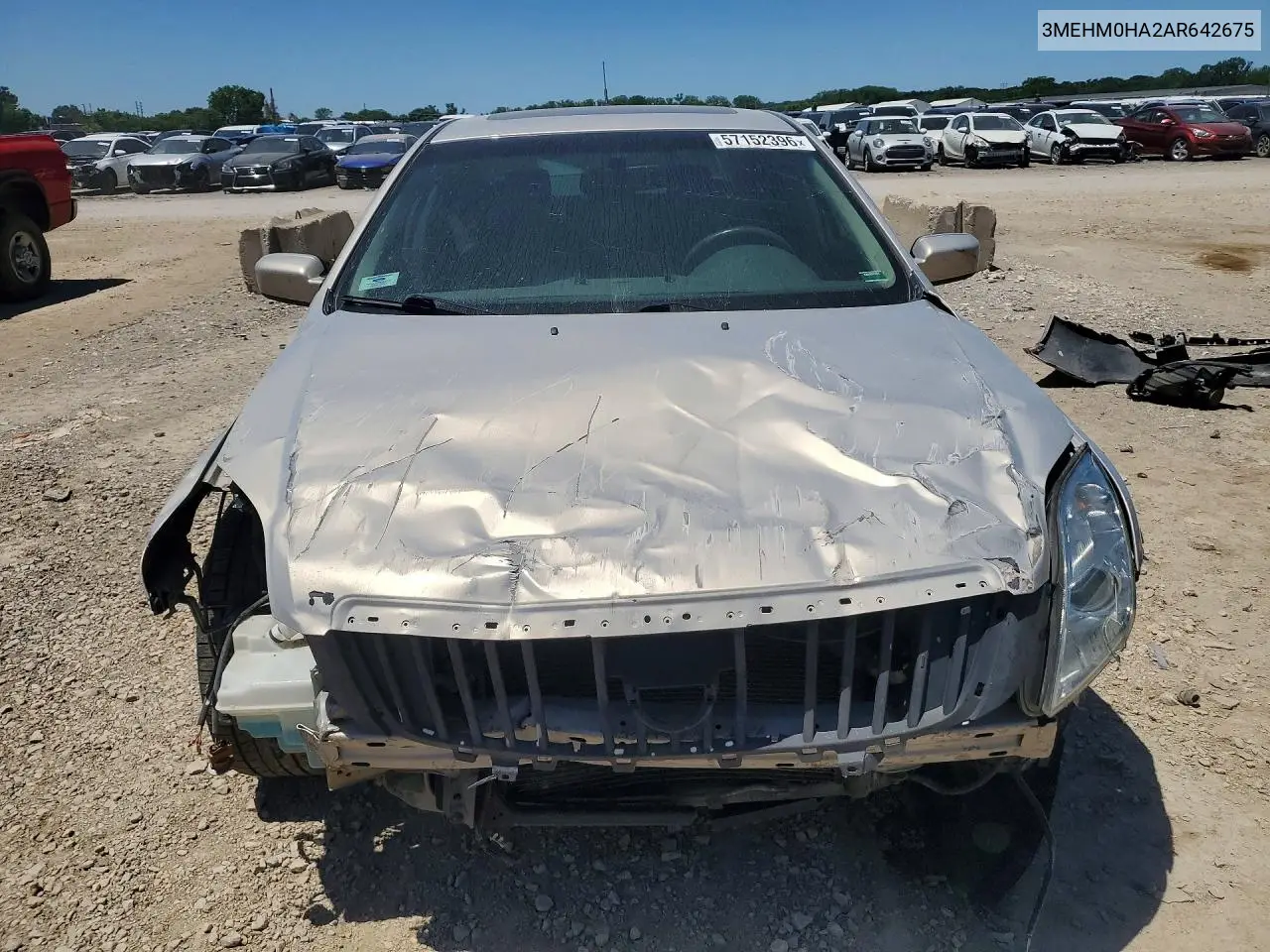 2010 Mercury Milan Fwd VIN: 3MEHM0HA2AR642675 Lot: 57152396