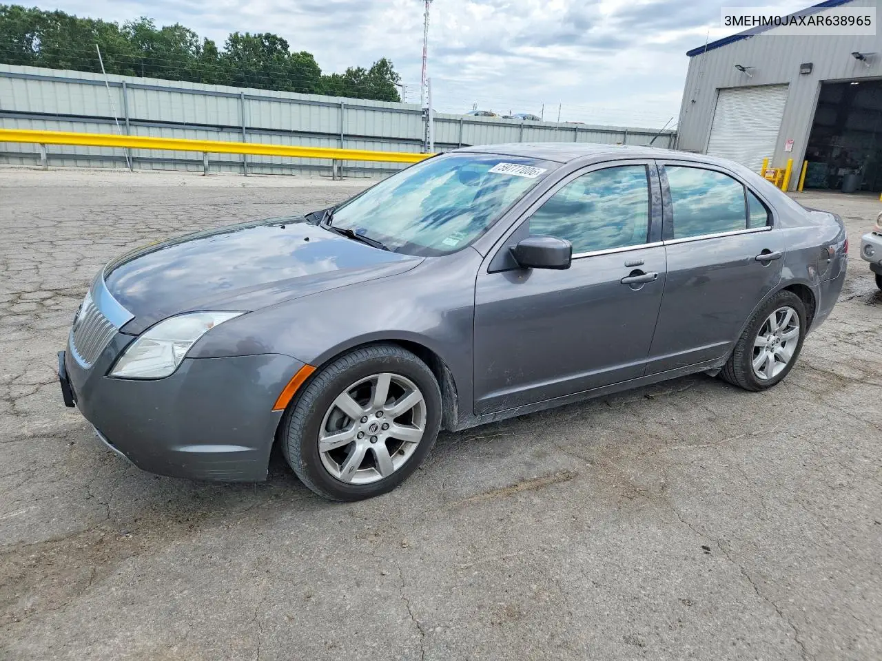 2010 Mercury Milan Premier VIN: 3MEHM0JAXAR638965 Lot: 59777006