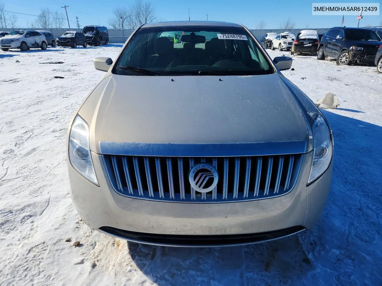 2010 Mercury Milan VIN: 3MEHM0HA5AR612439 Lot: 75248795