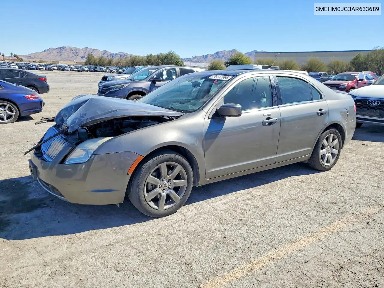 2010 Merc Milan Premier VIN: 3MEHM0JG3AR633689 Lot: 79732895