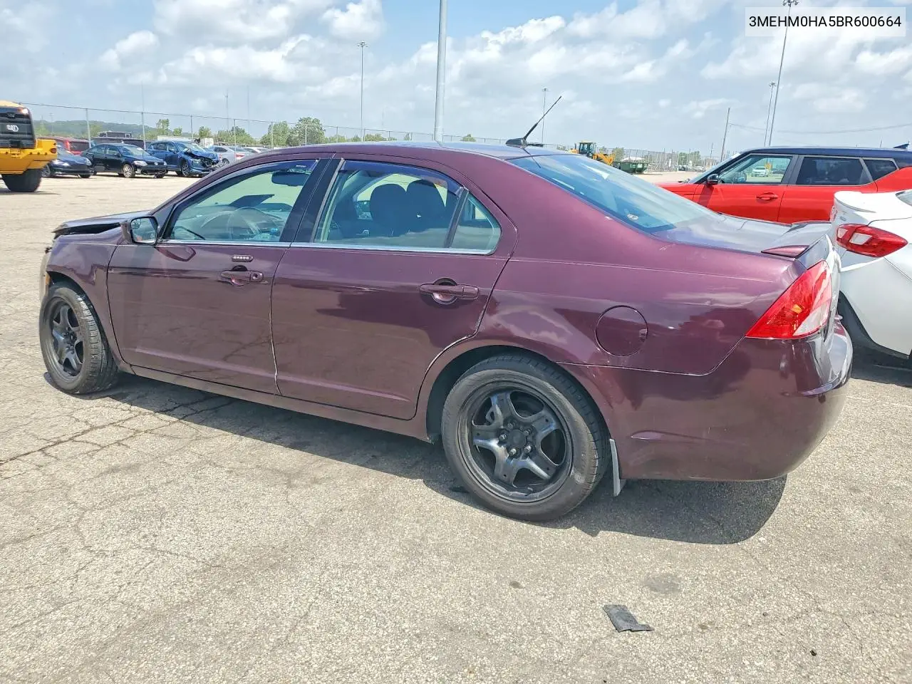 2011 Mercury Milan VIN: 3MEHM0HA5BR600664 Lot: 58876076