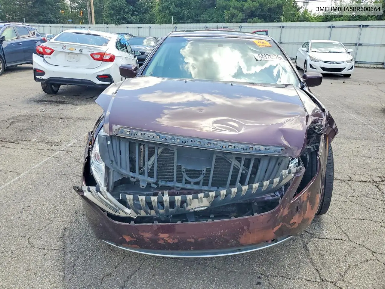 2011 Mercury Milan VIN: 3MEHM0HA5BR600664 Lot: 58876076