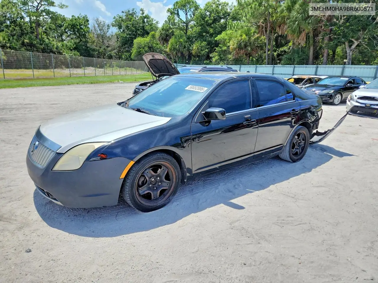 2011 Mercury Milan VIN: 3MEHM0HA9BR600571 Lot: 59552886