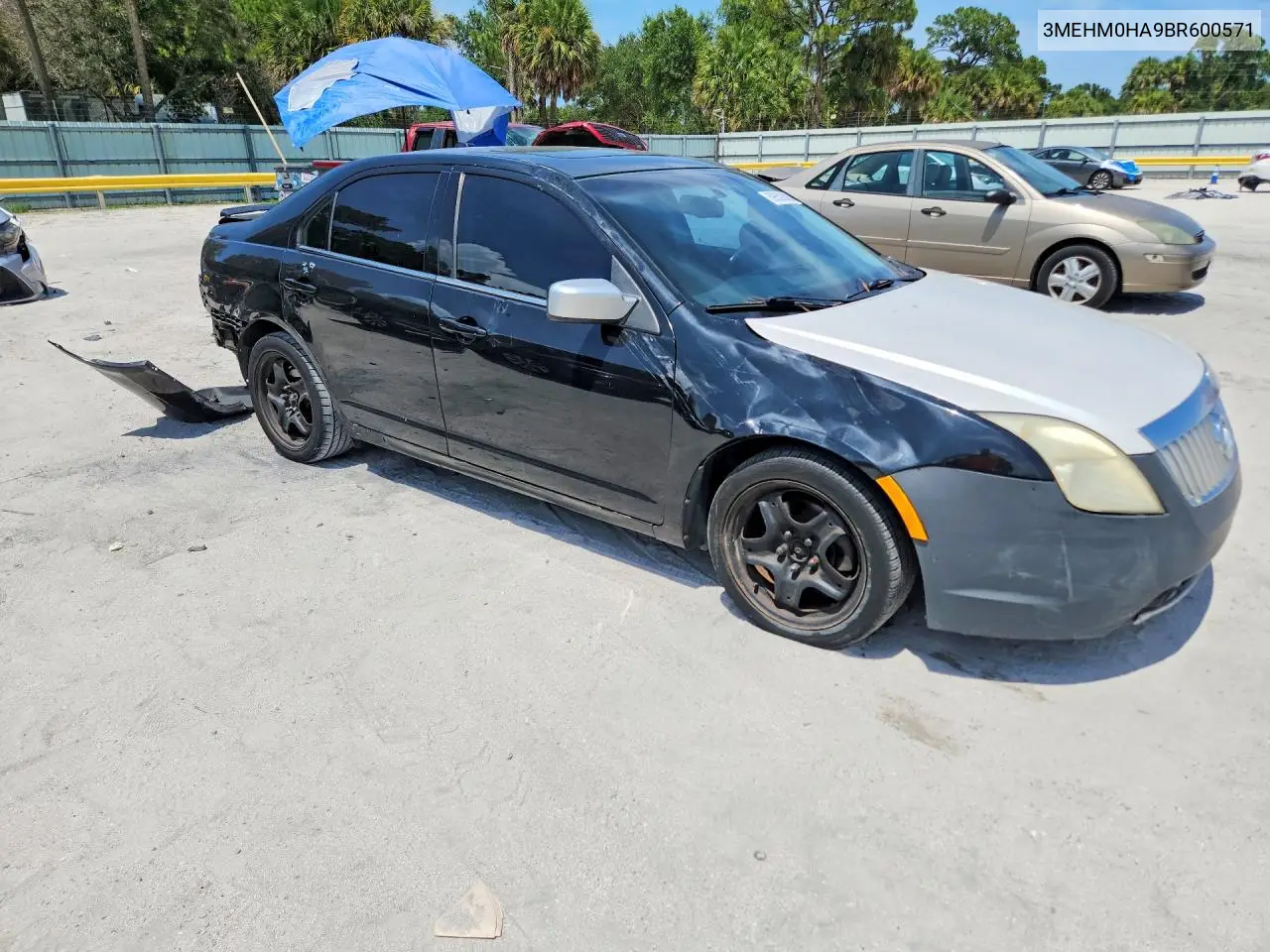 2011 Mercury Milan VIN: 3MEHM0HA9BR600571 Lot: 59552886