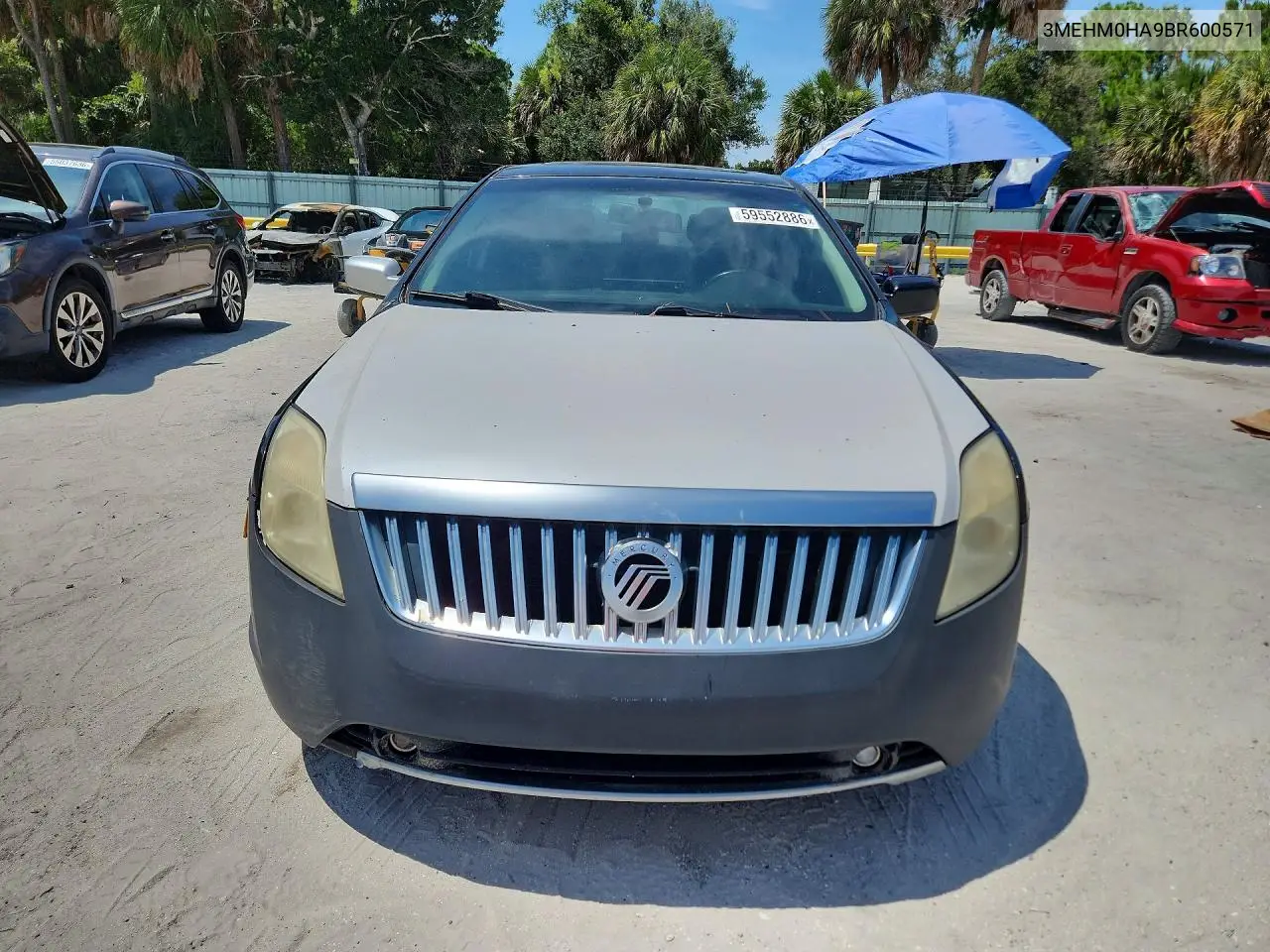 2011 Mercury Milan VIN: 3MEHM0HA9BR600571 Lot: 59552886