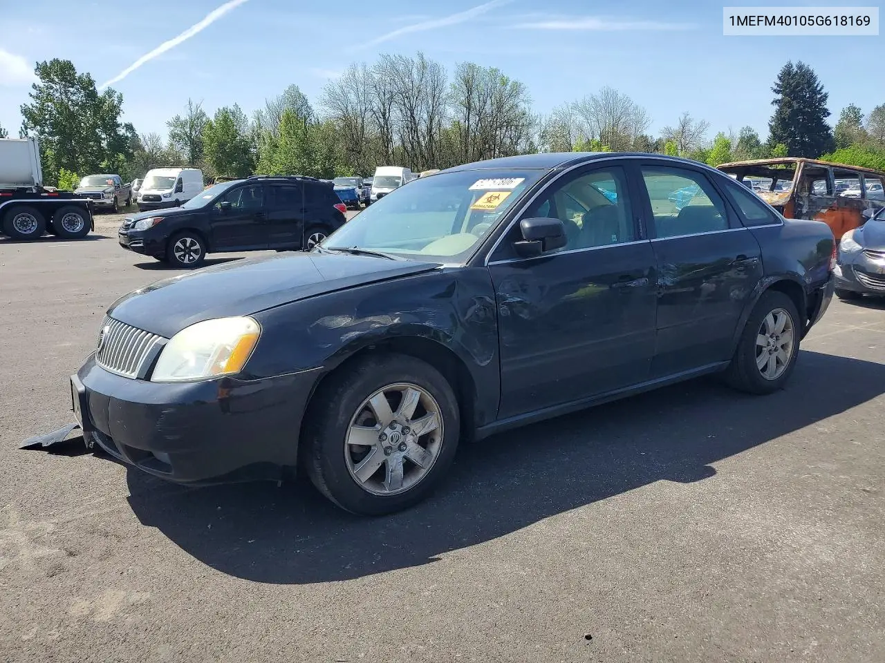 2005 Mercury Montego Luxury VIN: 1MEFM40105G618169 Lot: 52757806