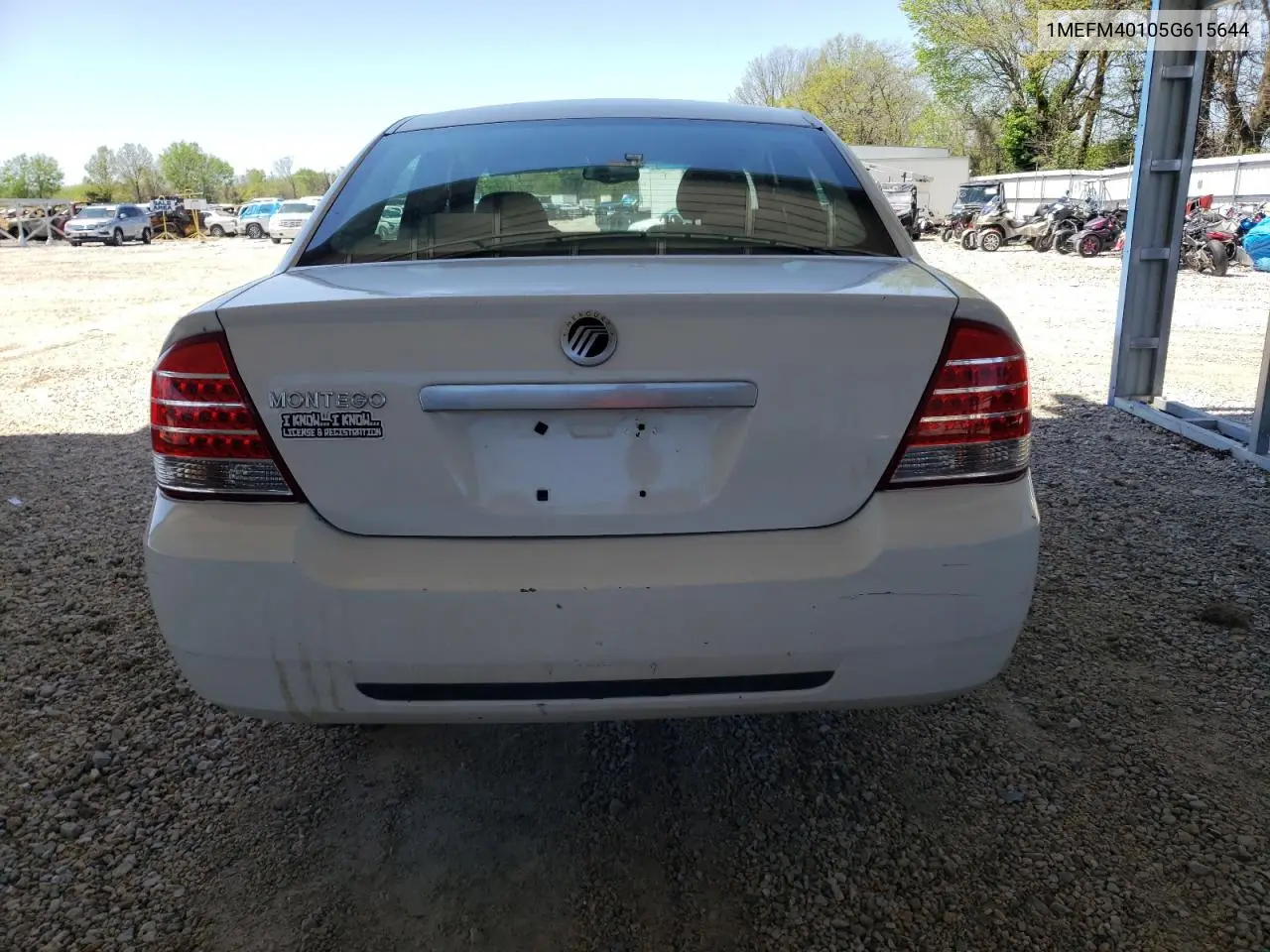 2005 Mercury Montego Luxury VIN: 1MEFM40105G615644 Lot: 64929575