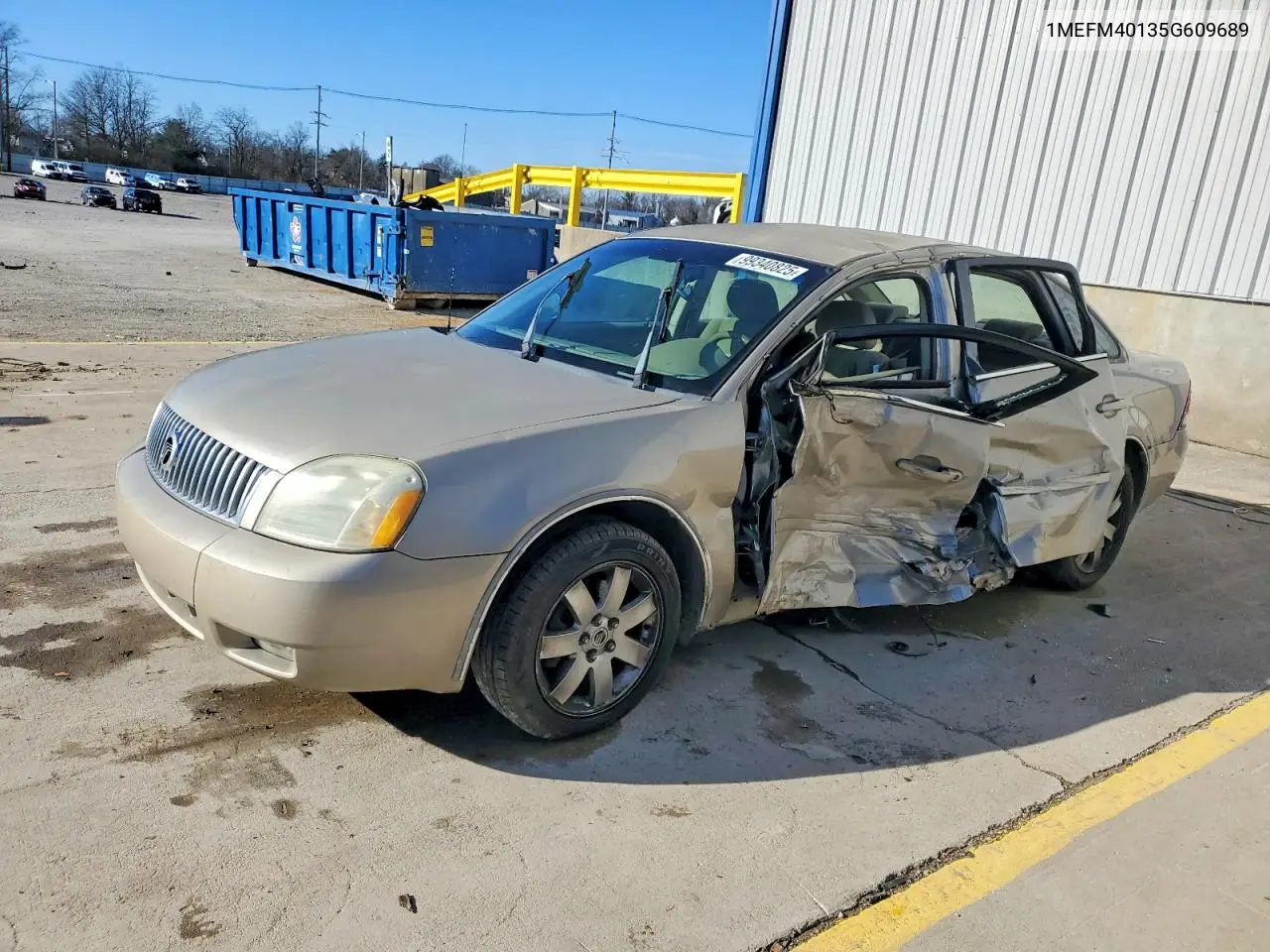 2005 Mercury Montego Luxury VIN: 1MEFM40135G609689 Lot: 99340825