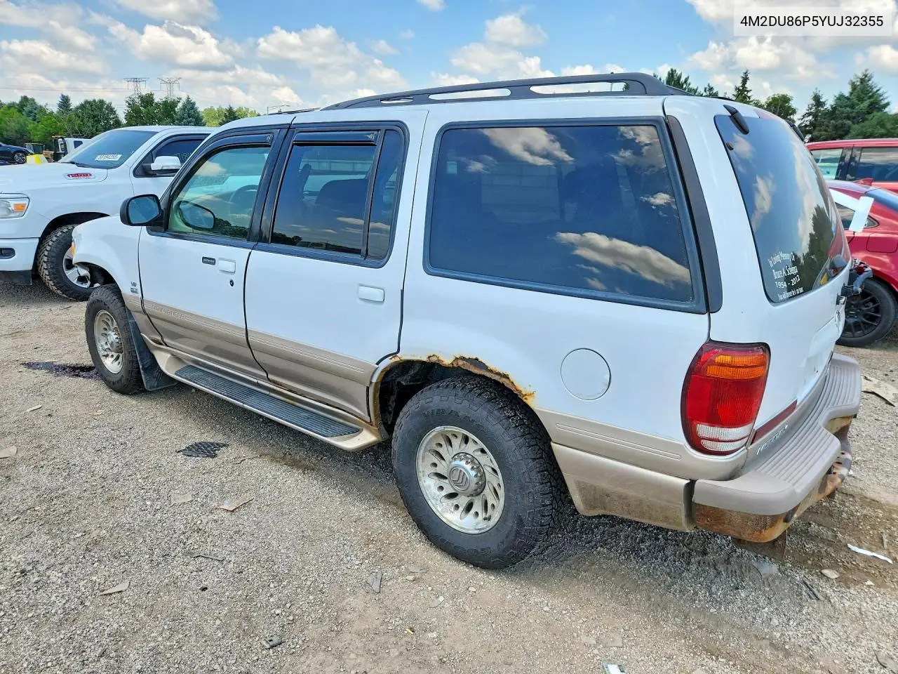 2000 Mercury Mountaineer VIN: 4M2DU86P5YUJ32355 Lot: 60089976