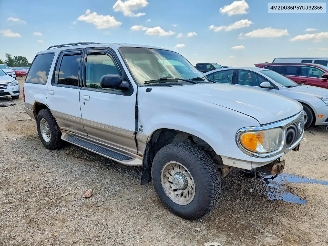 2000 Mercury Mountaineer VIN: 4M2DU86P5YUJ32355 Lot: 60089976