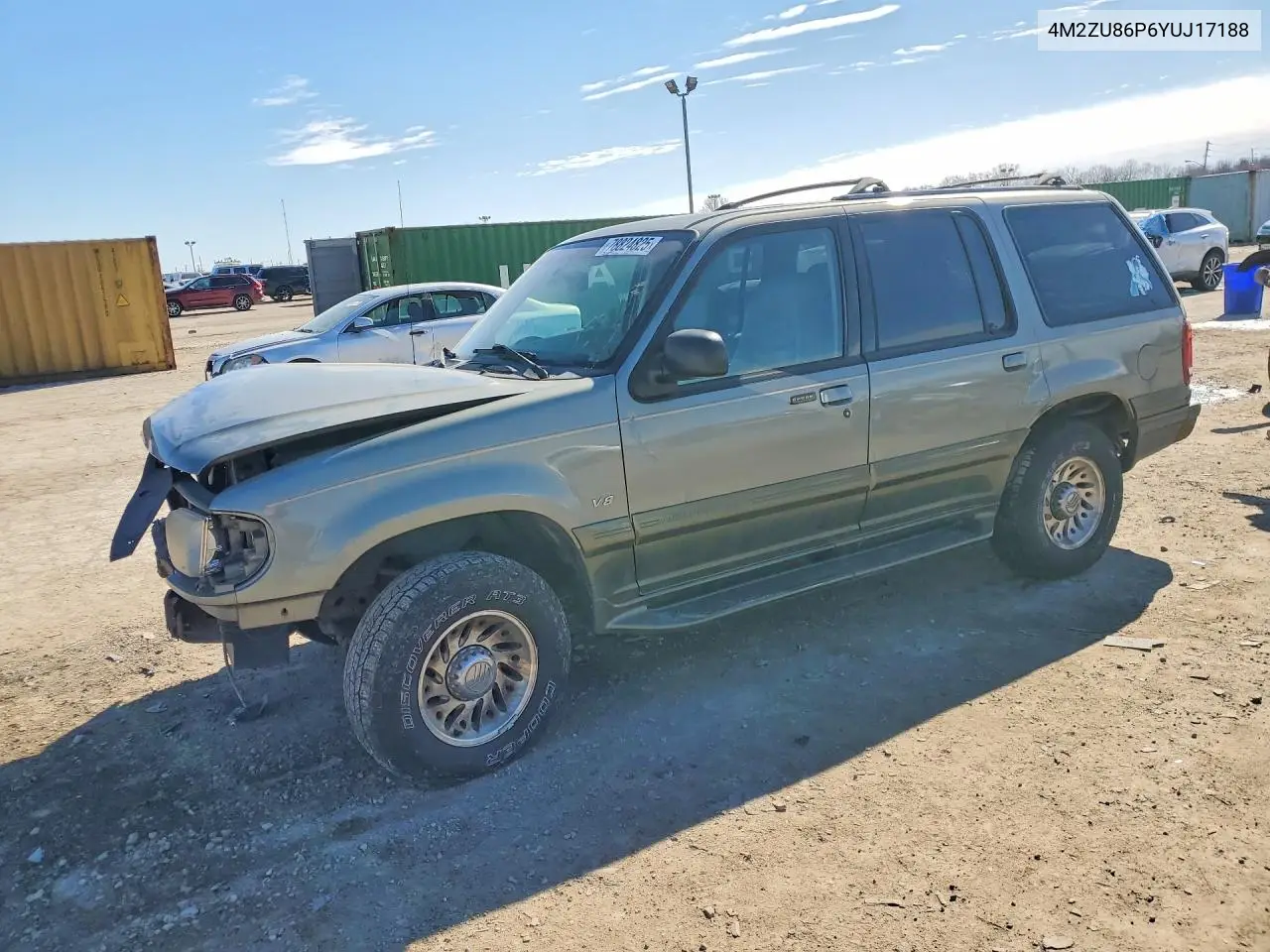 2000 Mercury Mountaineer VIN: 4M2ZU86P6YUJ17188 Lot: 78824825