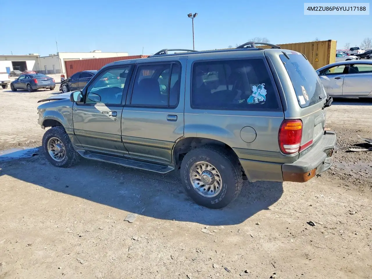 2000 Mercury Mountaineer VIN: 4M2ZU86P6YUJ17188 Lot: 78824825