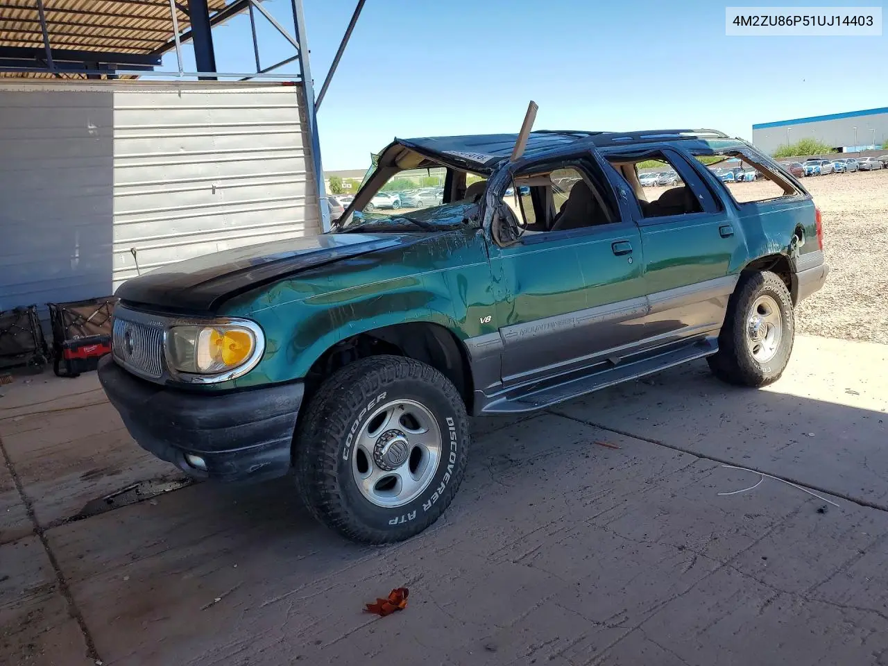2001 Mercury Mountaineer VIN: 4M2ZU86P51UJ14403 Lot: 59707576