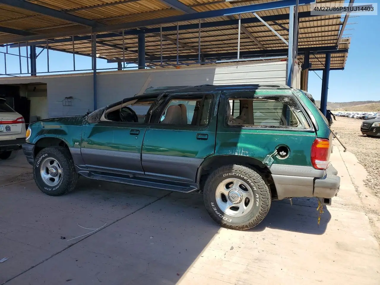 2001 Mercury Mountaineer VIN: 4M2ZU86P51UJ14403 Lot: 59707576
