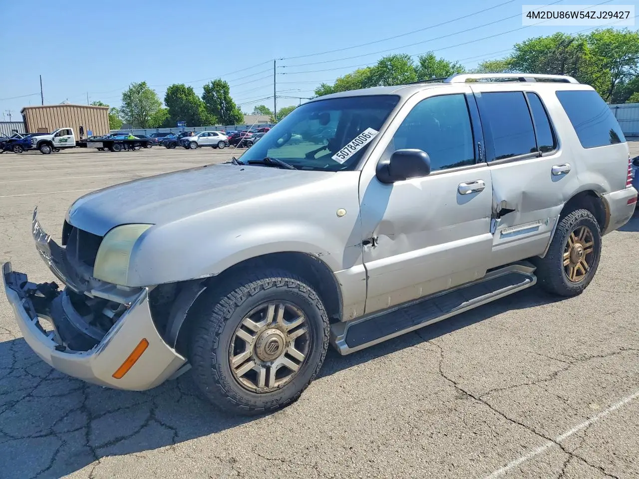 2004 Mercury Mountaineer VIN: 4M2DU86W54ZJ29427 Lot: 50784006