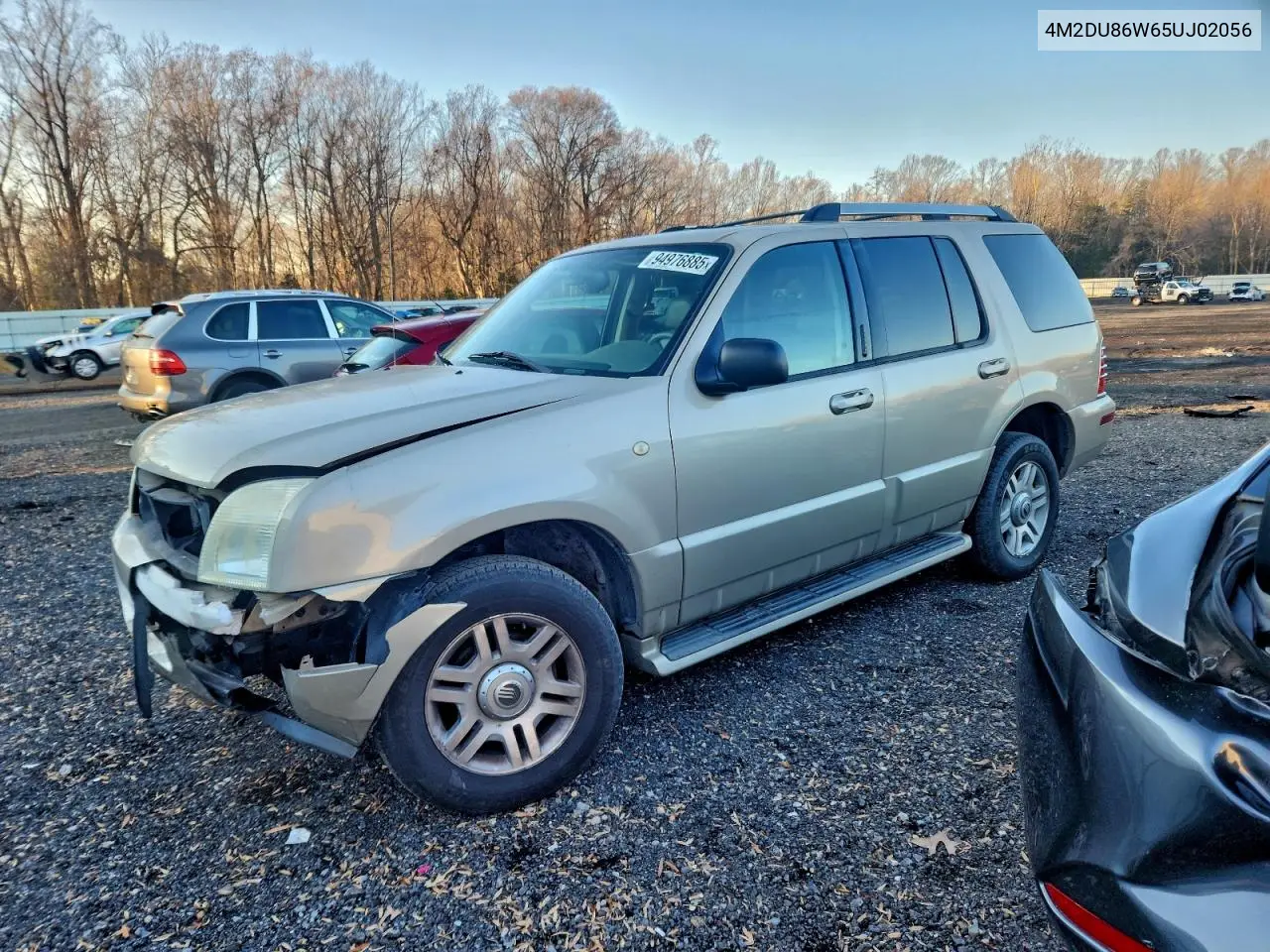 2005 Mercury Mountaineer VIN: 4M2DU86W65UJ02056 Lot: 60501086