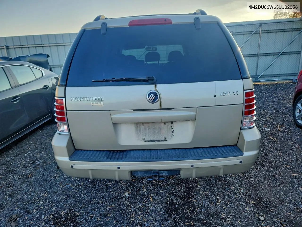 2005 Mercury Mountaineer VIN: 4M2DU86W65UJ02056 Lot: 60501086