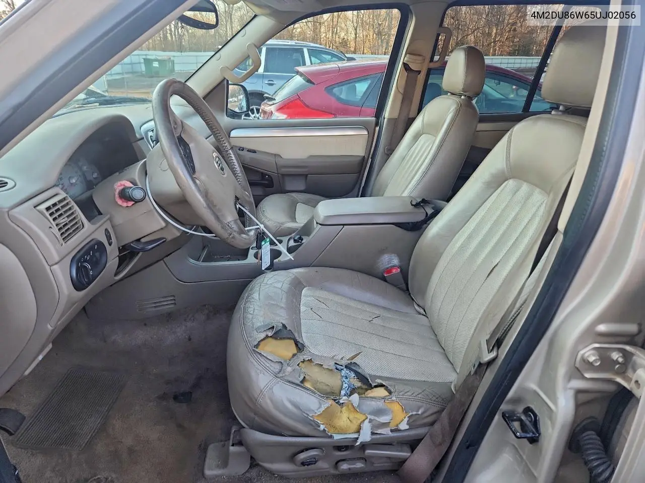 2005 Mercury Mountaineer VIN: 4M2DU86W65UJ02056 Lot: 60501086