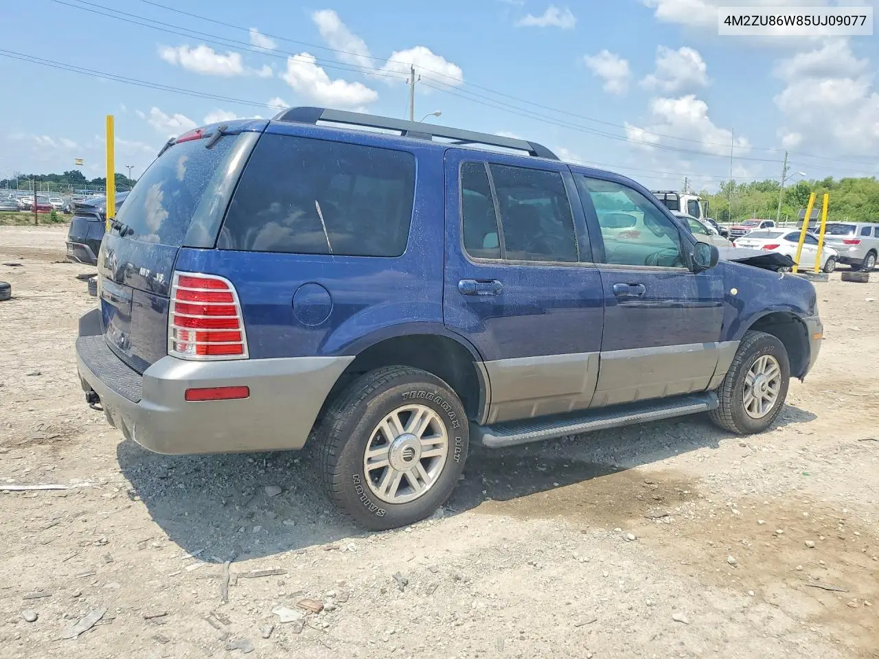 2005 Mercury Mountaineer VIN: 4M2ZU86W85UJ09077 Lot: 61687586