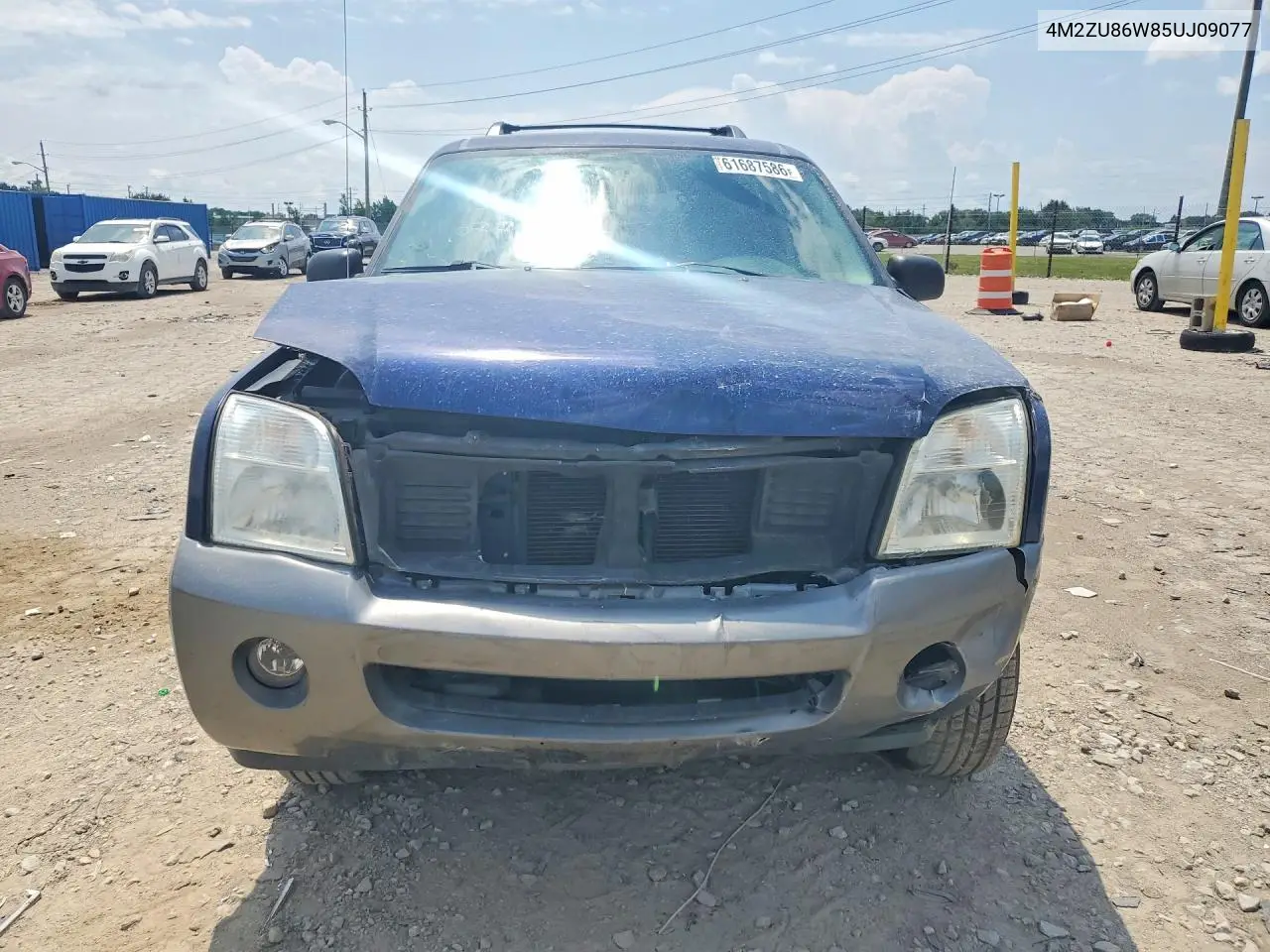 2005 Mercury Mountaineer VIN: 4M2ZU86W85UJ09077 Lot: 61687586