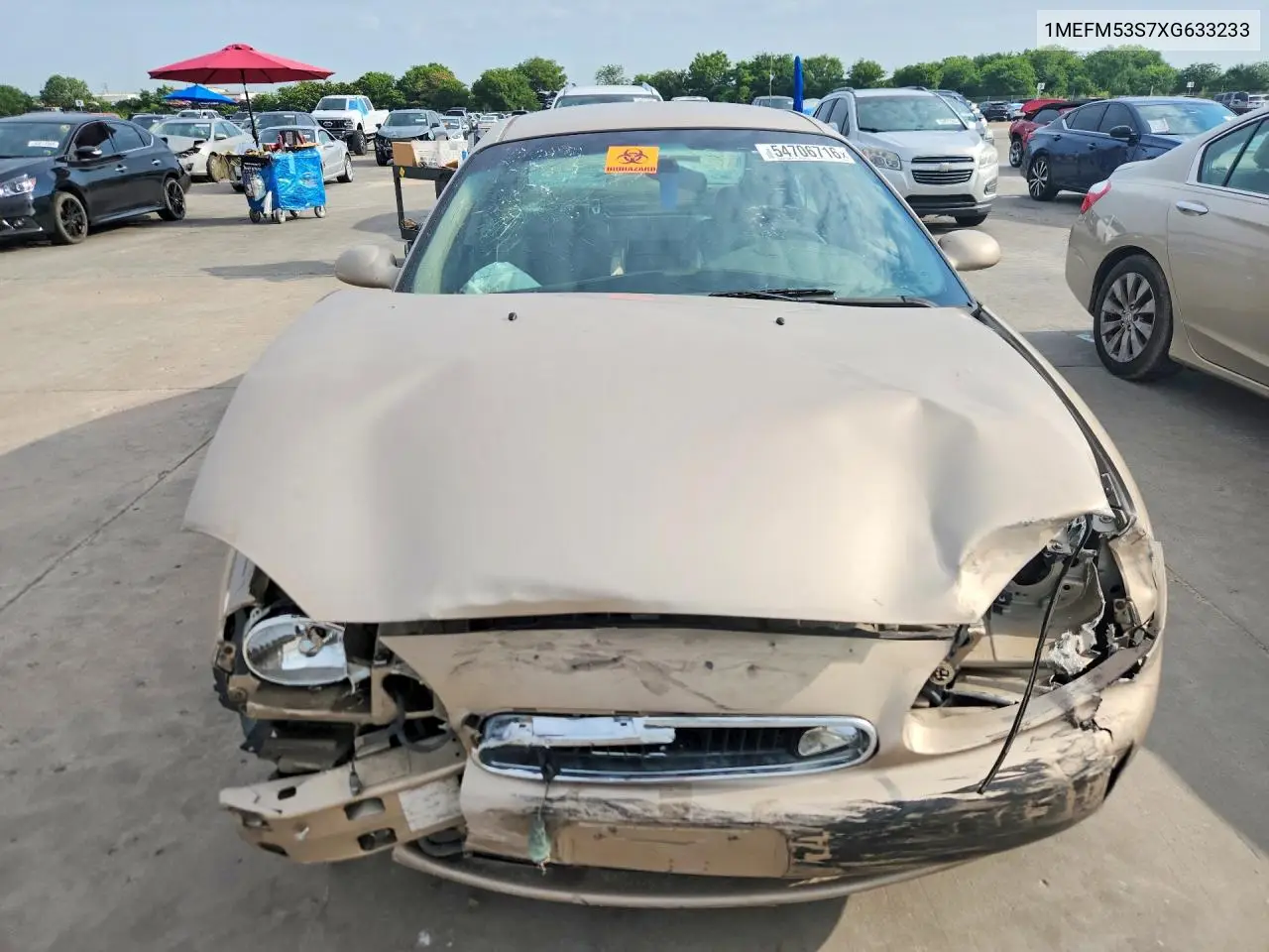1999 Mercury Sable Ls VIN: 1MEFM53S7XG633233 Lot: 54706716