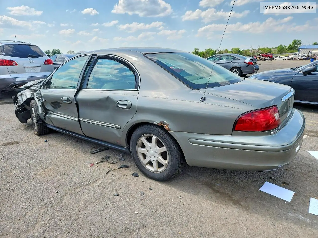 2002 Mercury Sable Ls Premium VIN: 1MEFM55SX2G619543 Lot: 53958986