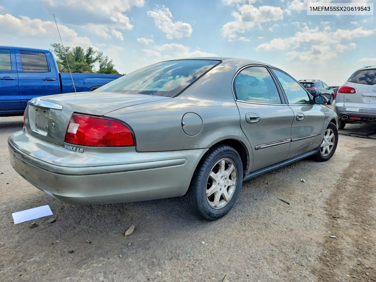 2002 Mercury Sable Ls Premium VIN: 1MEFM55SX2G619543 Lot: 53958986