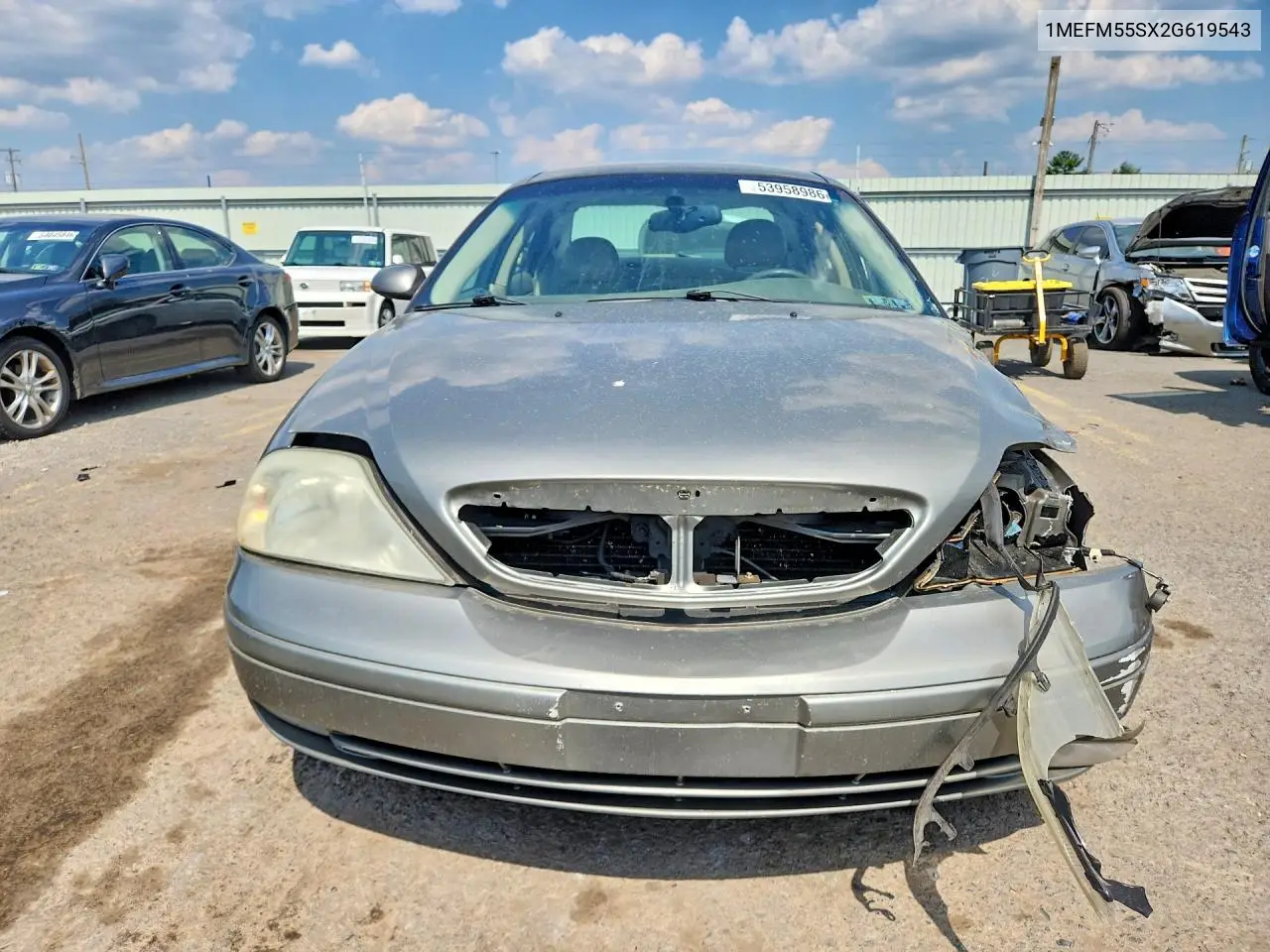 2002 Mercury Sable Ls Premium VIN: 1MEFM55SX2G619543 Lot: 53958986