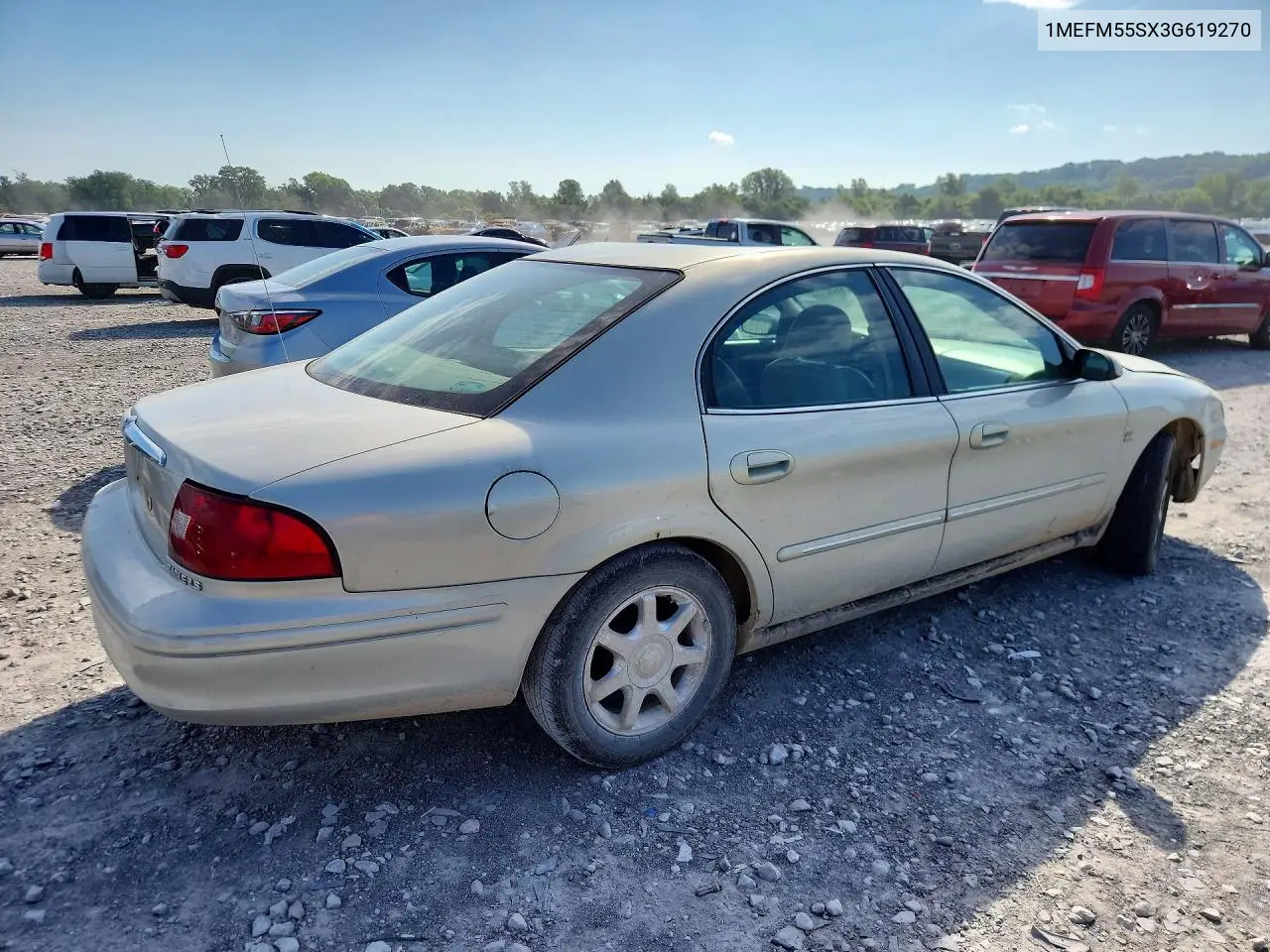 2003 Mercury Sable Ls Premium VIN: 1MEFM55SX3G619270 Lot: 60091146