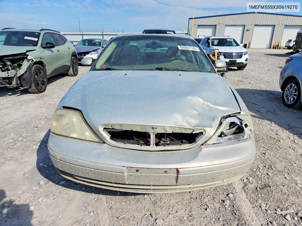 2003 Mercury Sable Ls Premium VIN: 1MEFM55SX3G619270 Lot: 60091146