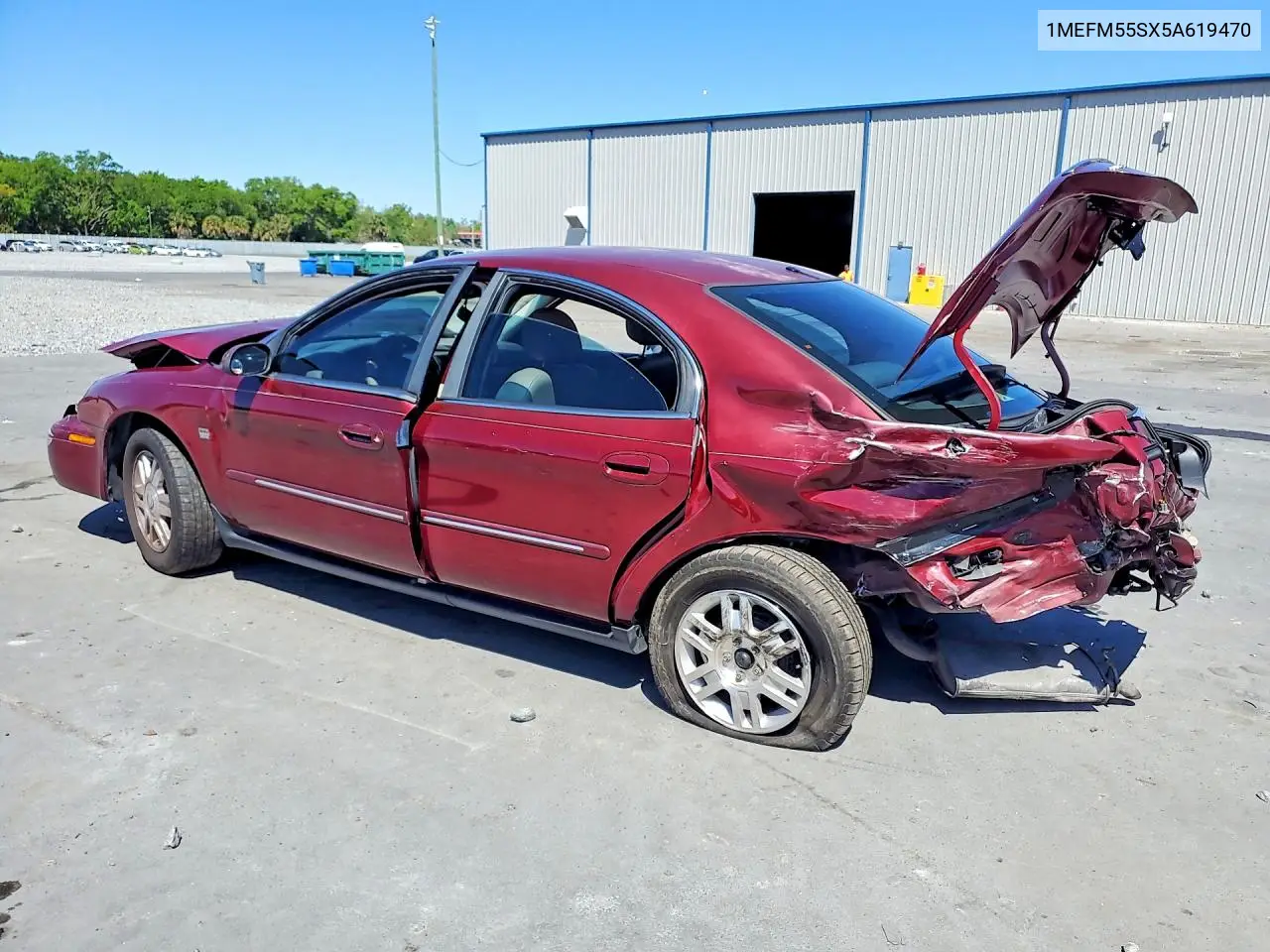2005 Mercury Sable VIN: 1MEFM55SX5A619470 Lot: 46654696