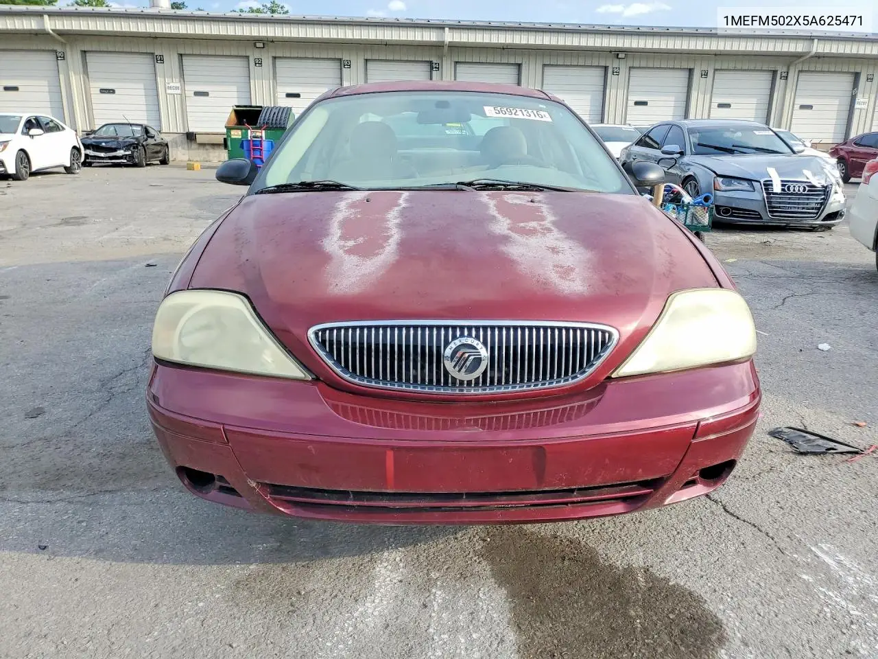2005 Mercury Sable Gs VIN: 1MEFM502X5A625471 Lot: 56921316