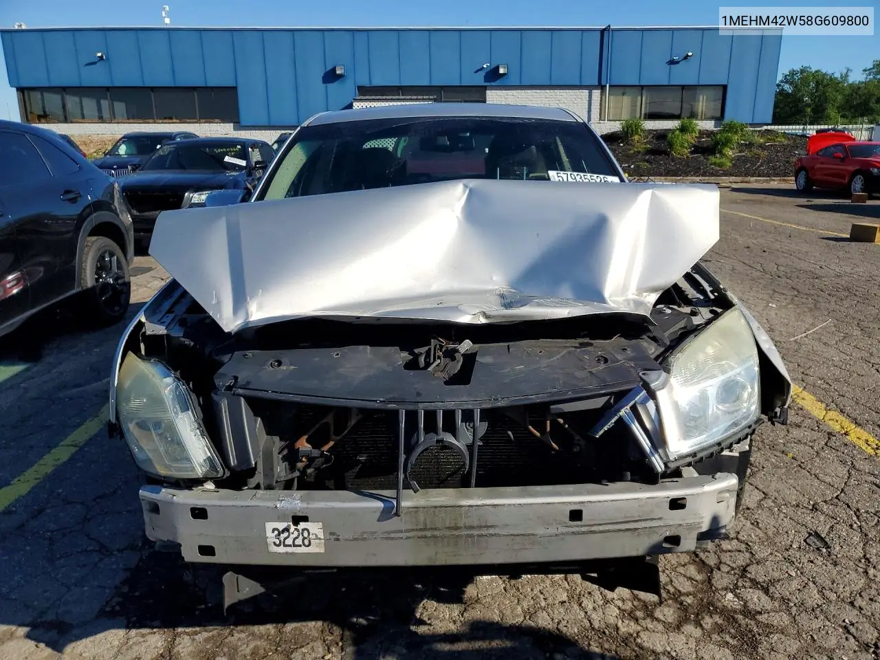 2008 Mercury Sable Premier VIN: 1MEHM42W58G609800 Lot: 57935526